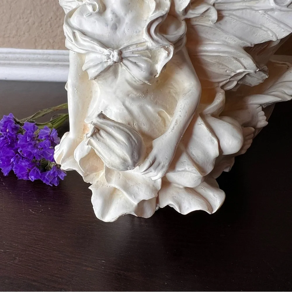 Vintage Resin Garden Fairy Planter, Flower Pot, Gardener Gift, Green Thumb, Hous